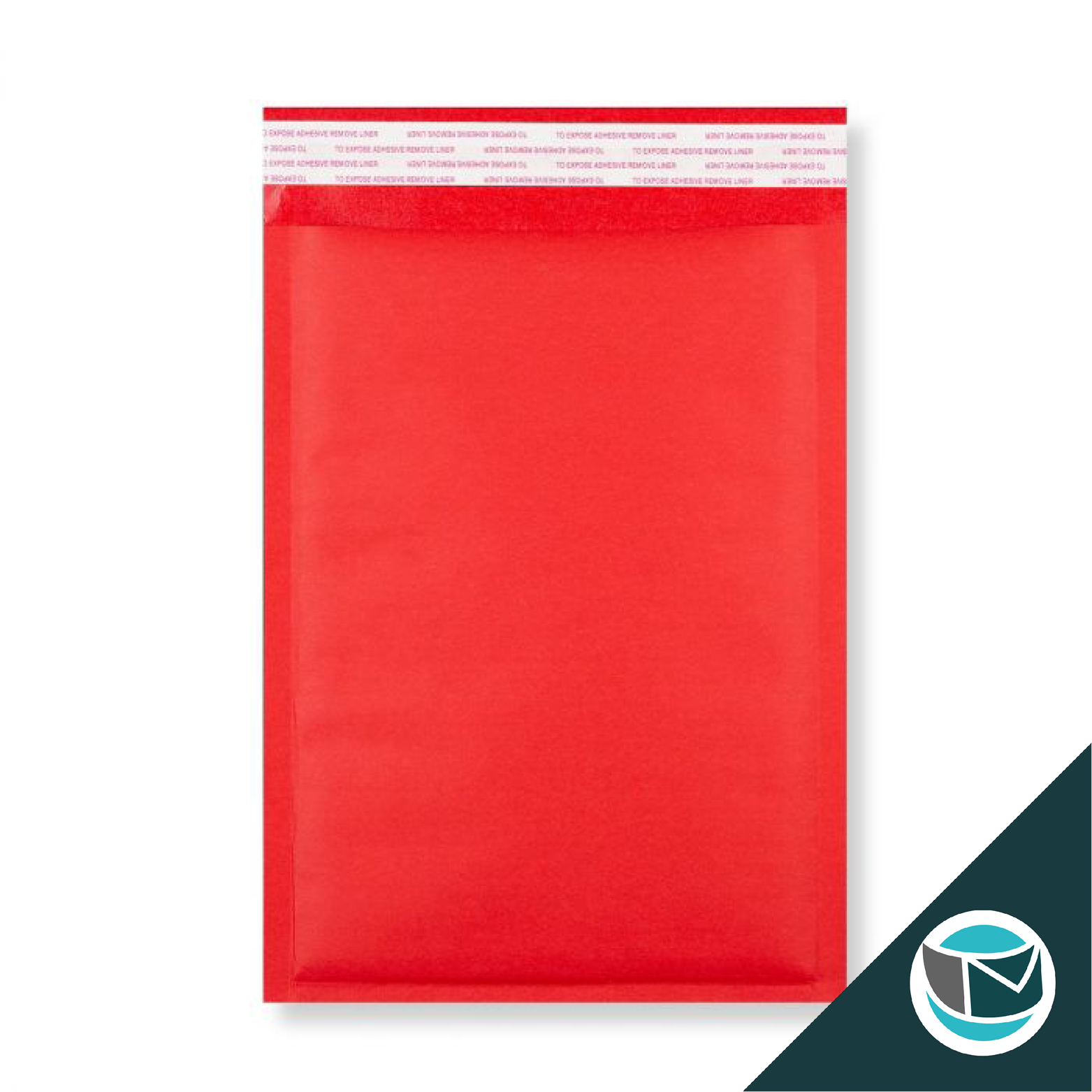 Kraft luchtkussen envelop met strip - 324x230 mm (C4) - Rood
