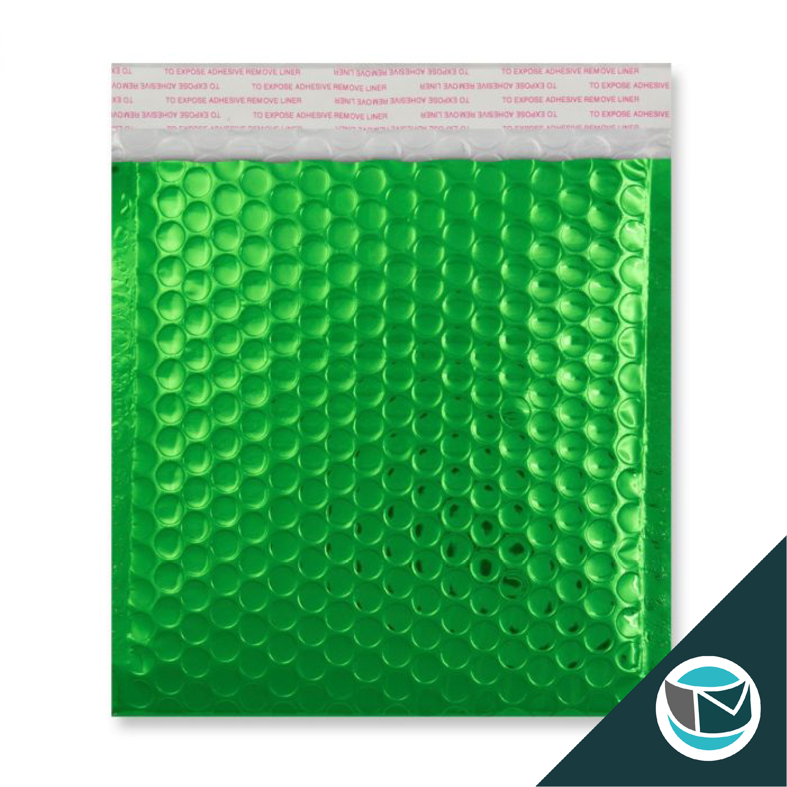 Metallic Luchtkussen Envelop - 165x165 mm - Groen