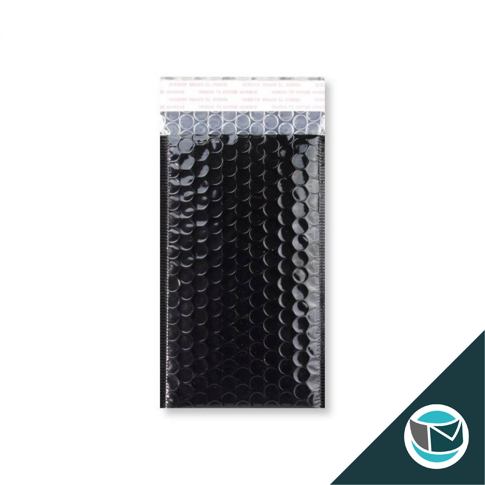 Metallic Luchtkussen Envelop - 180x100 mm - Zwart