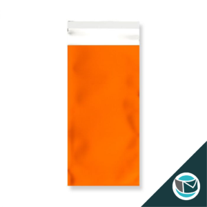 Metallic Folie Envelop (Mat) - 220x110 mm - Oranje
