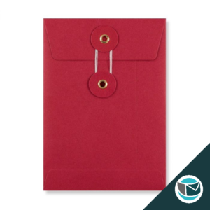 Envelop met Japanse Sluiting - 162x114x25 mm (C6) - Rood (incl. Zijvouw)