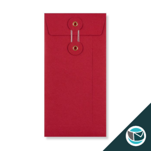 Envelop met Japanse Sluiting - 220x110x25 mm - Rood (incl. Zijvouw)