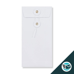Envelop met Japanse Sluiting - 220x110x25 mm - Wit  (incl. Zijvouw)