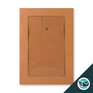 Envelop met Japanse Sluiting - 229x162 mm (C5) - Bruin (Venster)