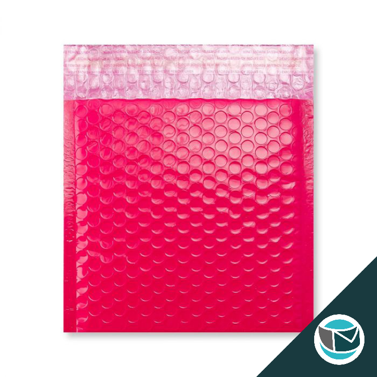 Kunststof Luchtkussenenvelop Hoogglans - 165x165 mm - Roze - Afbeelding 2