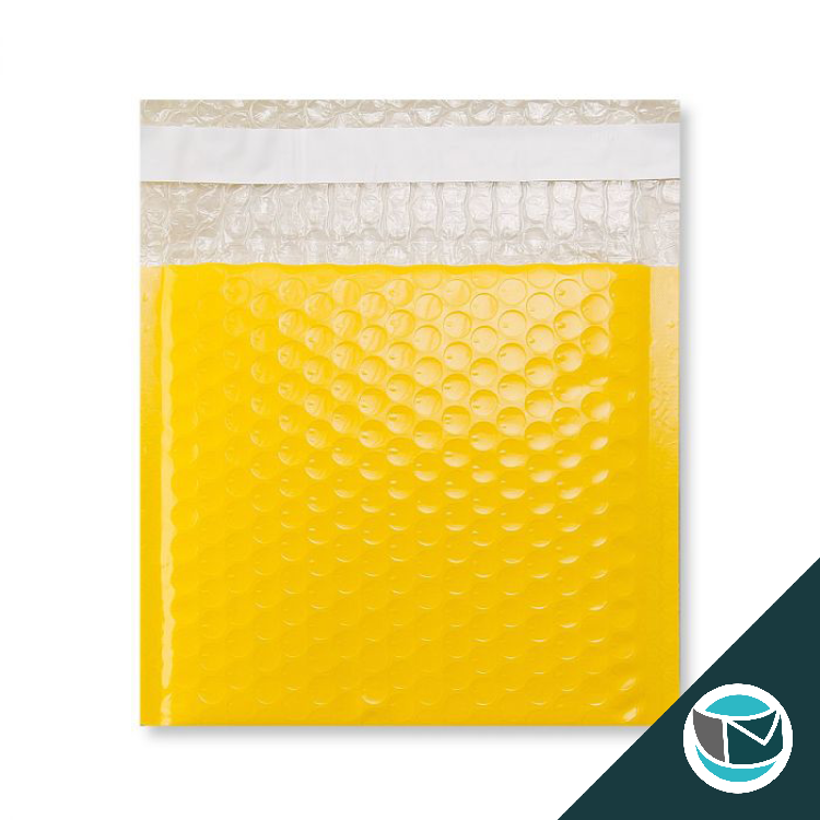Kunststof Luchtkussenenvelop Hoogglans - 165x165 mm - Geel - Afbeelding 2