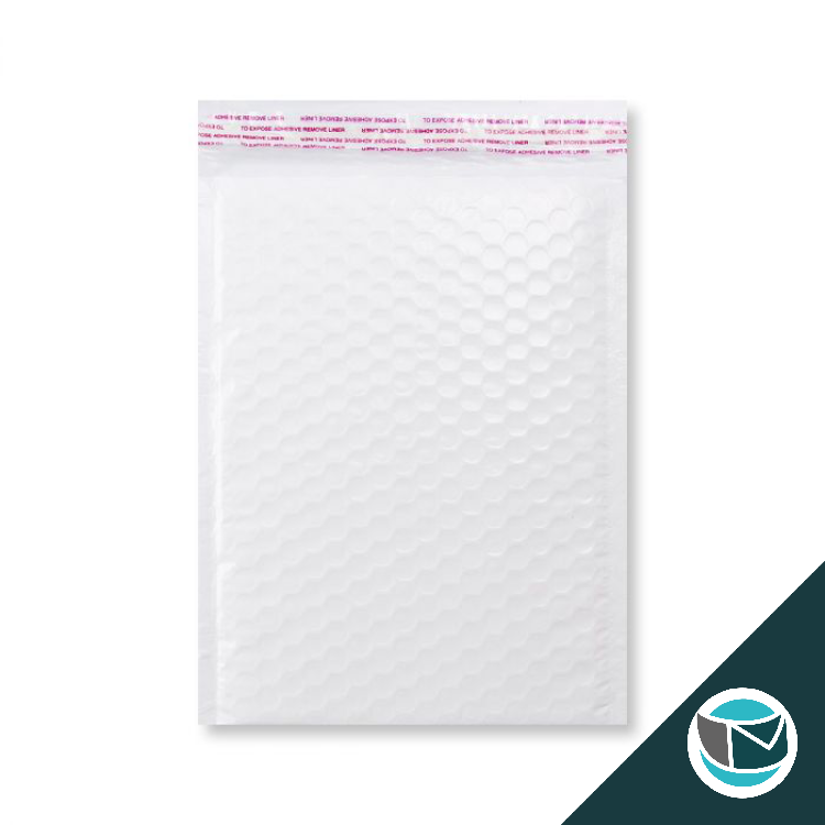 Kunststof Luchtkussenenvelop Hoogglans - 250x180 mm - Wit - Afbeelding 2